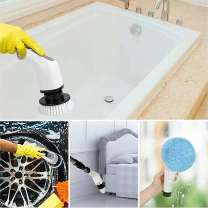 11 In 1 Electric Spin Scrubber Turbo Scrub Cleaning Brush Cordless Rechargeable