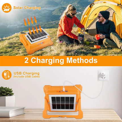 3500W Portable 336 LED Solar Rechargeable Work Light Camping Flood Light 25000LM