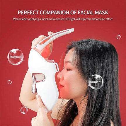 Rechargeable Facial LED Mask 7 Colours LED Photon Therapy Beauty Mask Skin