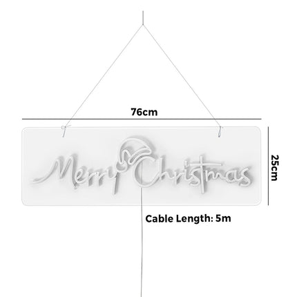 Tinseltown Merry Christmas Sign Light LED Motif Rope Lights 76cm Xmas Decor