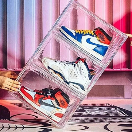 Premium Sneaker Acrylic Shoe Box Organiser Dustproof Storage Display Transparent
