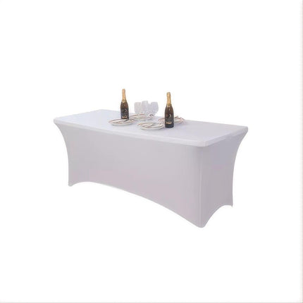 2pcs 4FT White Fitted Spandex Tablecloth Table Clothes Cover Banquets Wedding Party