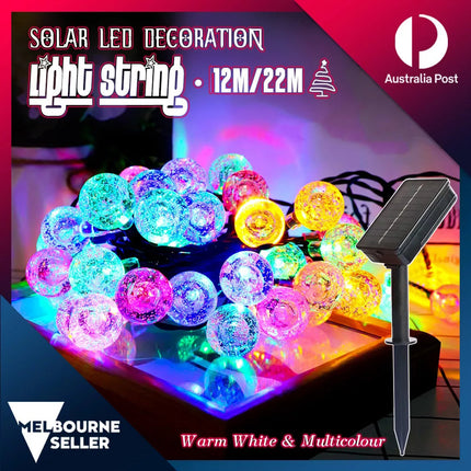 Solar Fairy String Lights LED Outdoor Garden Christmas Decor 22M 200