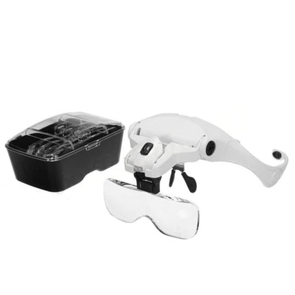5 Lens LED Headset Glass Eyelash Extension Magnifying & Jeweler Magnifier