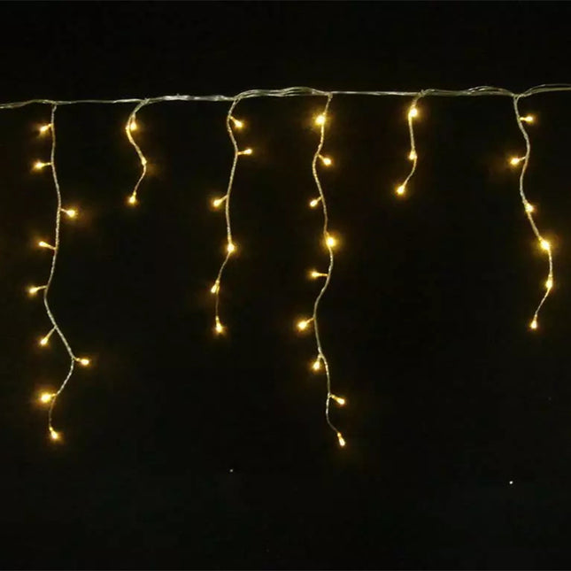 Warm White 480LED 14.5M Solar Snowing Icicle Christmas Linghts