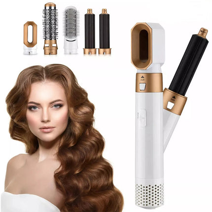 5 In 1 Electric Hair Dryer Hair Styler Straighteners Blow Brush Comb Curl Dryer