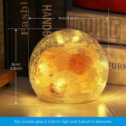 Himalayan Natural Air Purifier Rock Crystal Salt Lamp Night Warm Light Battery