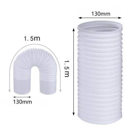 130MM X 1.5M Flexible Air Conditioner Parts Exhaust Pipe Vent Hose Tube Duct Outlet