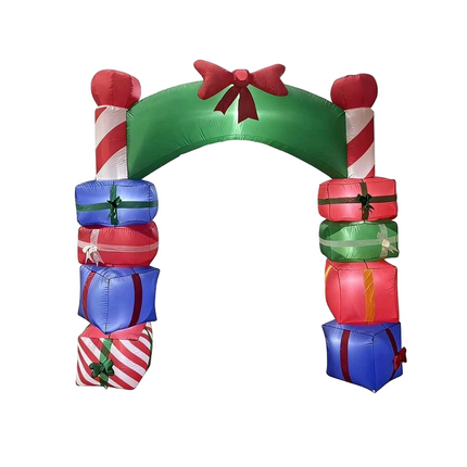 Christmas Inflatable Archway Gift Box Decoration Build in LED Light in/ Outdoor