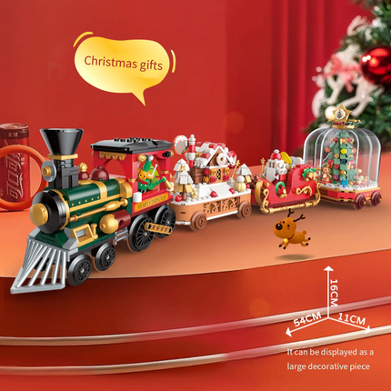 LOZ 4-in-1 Christmas Train Mini Bricks Building Blocks Set Toy Gift Kids Adults