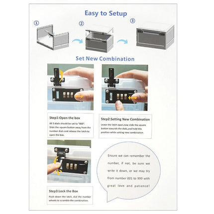 Lock Box Medicine for Safe Medication Locking for Home School Safety Childproof
