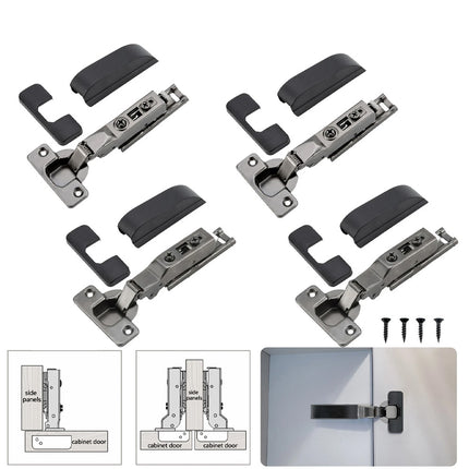 10 Pack Door Hinge Cabinet Cupboard Hinges Soft Close full/Half Overlay Wardrobe Kitchen  Half Overlay