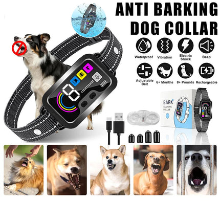 Anti Bark Dog Collar Auto Stop Barking Training Collar Obedience Rechargeable