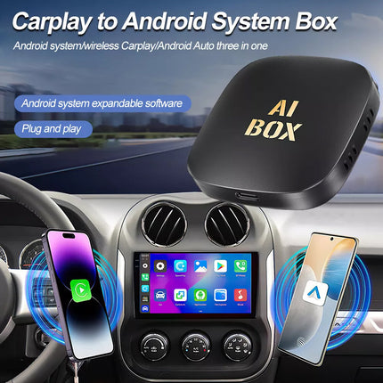 Android 13 CarPlay Smart Ai Box Wireless CarPlay Adapter For Netflix / YouTube
