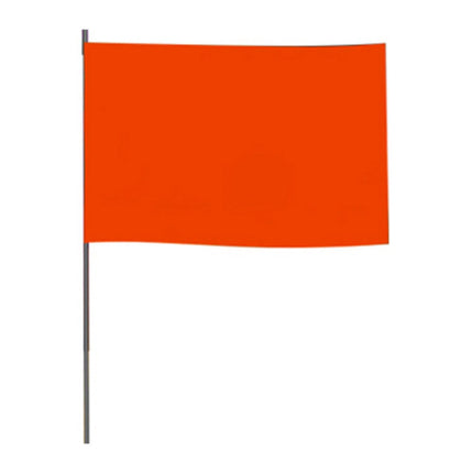 100Pcs Marking Flags Lawn Flag Markers Waterproof Non-Fading PVC Landscape Flags Orange