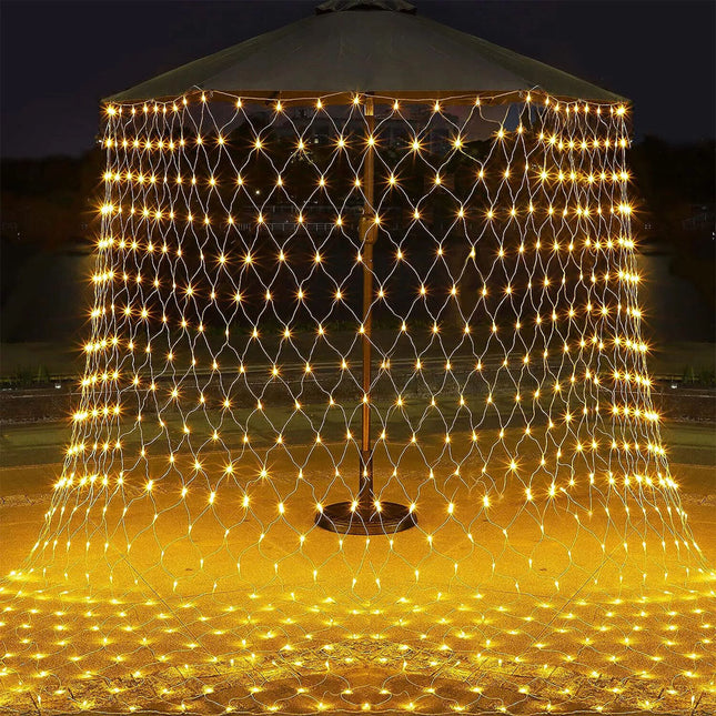 LED Net Mesh Curtain String Fairy Lights Xmas Wedding Party Garden Outdoor Decor