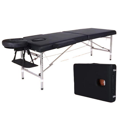 Black Portable Folding Massage Table Bed Beauty Acupuncture Spa Chair Adjustable 180cm