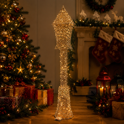 150cm LED Christmas Floor Lamp, Warm White Light Holiday Decoration Freestanding Indoor Outdoor Xmas Decor
