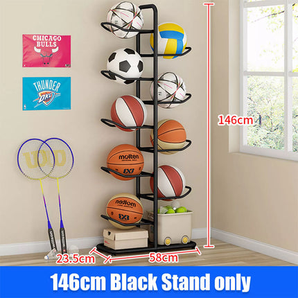 Ball  Rack Basketball Holder Garage Sports Organizer 9-Ball Display Stand