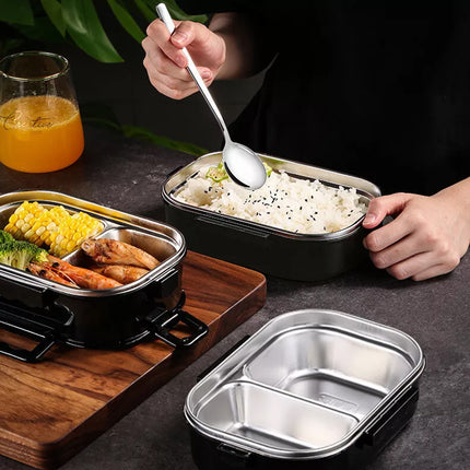 Doule-Layer Stainless Bento Box Leak-Proof Thermal Insulation Portable Lunchbox