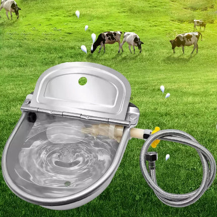 Stainless Water Trough Bowl Automatic Drinking For Dog Horse Chicken Auto Fill