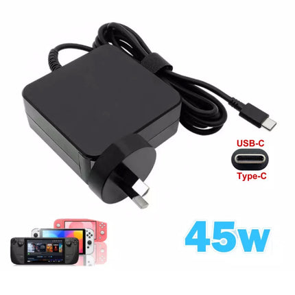 45W AC Adapter For Steam Deck Switch Charger Support PD Type-C Power Fast Charge