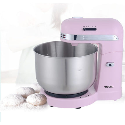 350W 5 Speed Electric Stand Mixer W/ 3.5L Stainless Steel Bowl Retro Pink