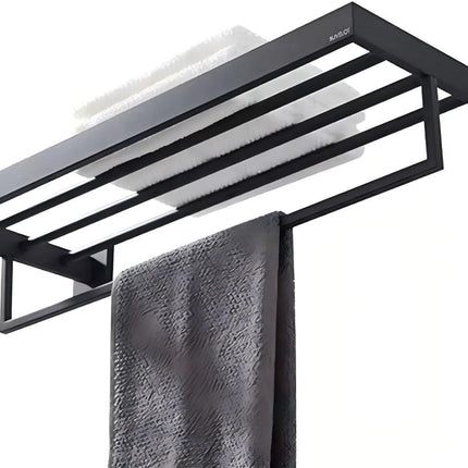 304 Stainless Steel Double Towel Rail Rack Bathroom Shelf Holder Wall Mounted