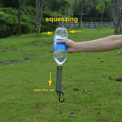 Portable Water Filter Straw Purifier Emergency Life Survival Outdoor Camping