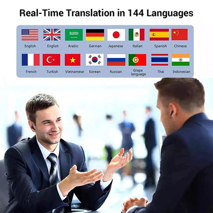 Translator Earbuds 144 Languages Real Time AI Translation Earphones Touch Screen