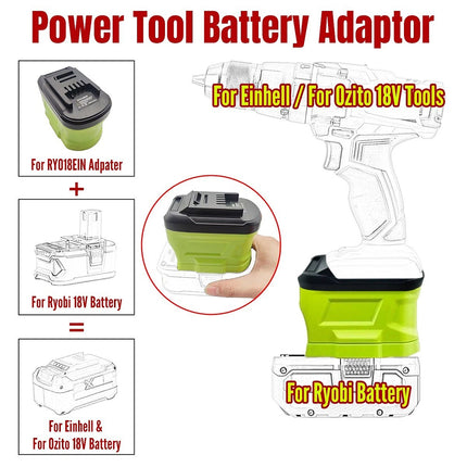 Battery Converter Adapter for Ryobi 18V battery to for Ozito 18V Cordless Tools