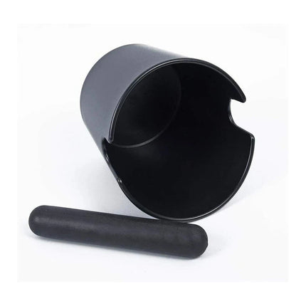 Black Bucket Coffee Waste Container Tamper Tube Bin Knock Box Espresso Grinds