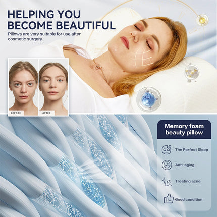 Beauty Pillow Anti-aging Memory Foam Pillow Anti-wrinkle Neck Sleeping Massage