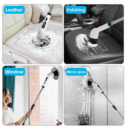 11 In 1 Electric Spin Scrubber Turbo Scrub Cleaning Brush Cordless Rechargeable