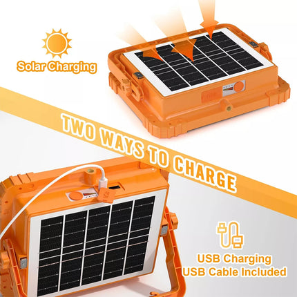 3500W Portable 336 LED Solar Rechargeable Work Light Camping Flood Light 25000LM