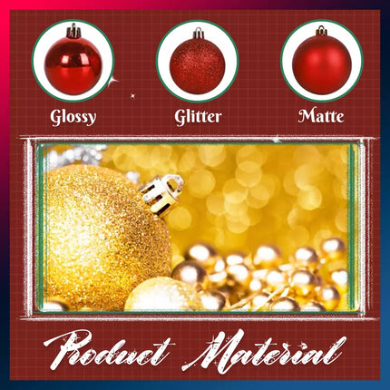 Christmas Xmas Party Wedding Tree Baubles Balls Hanging Ornament Decorations 6cm