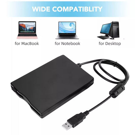 USB Floppy Disk Drive External Floppy Disk Reader FDD 3.5inch 1.44MB For Laptop