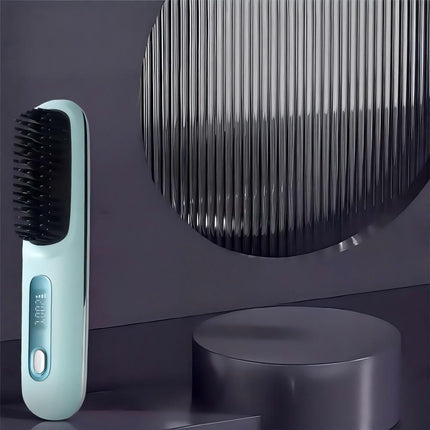 20s Fast Heating Cordless Hair Straightener Brush Hot Comb for Salon at Home