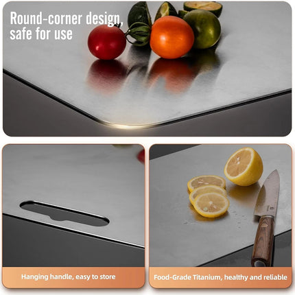 Titanium Cutting Boards Double-Sided Chopping Board for Kitchen Camping
