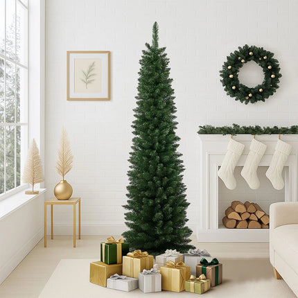 Tinseltown Slim Christmas Tree 1.8M 6FT Xmas Trees Decoration Green