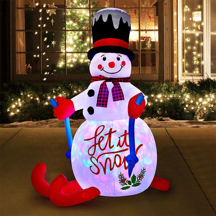 Tinseltown 1.8M Christmas Inflatable Snowman Decoration Xmas LED Light Outdoor