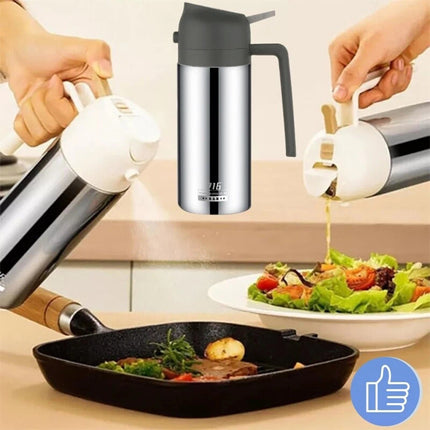 2 in 1 Baking Oil Sprayer Kitchen Tool BBQ Spray Bottle Olive Dispenser Cooking 360ml