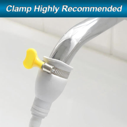3m Push-On Spray Shower Head Bath Sink Tap Attachment Hose Soft Tube Pet Kids