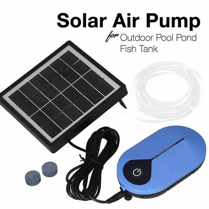Auto Day/Night Solar Powered Oxygenator Air Pump Oxygen Aerator Fish Pond Pool