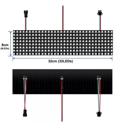 DC5V WS2812B Flexible LED Panel Matrix Display Screen Addressable Light