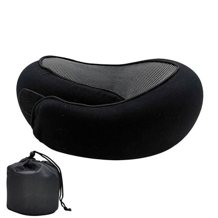 Memory Foam U Shaped Travel Pillow Neck Support Soft Head Rest Plane Car Cushion Black