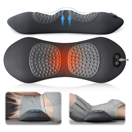 3 In1 Lumbar Traction Massager Vibration Heating Waist Back Sciatica Pain Relief