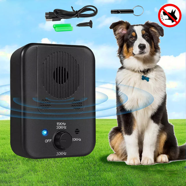 Dog Barking Stop Ultrasonic Control Anti Bark Device Waterproof Outdoor Training