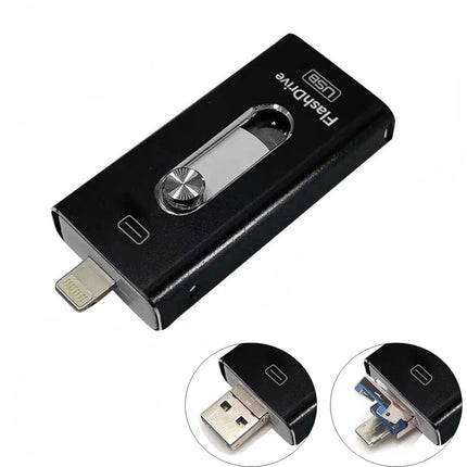 Black 2TB USB 3.0 Flash Drive Disk Storage Memory Stick For iPhone iPad PC IOS Android