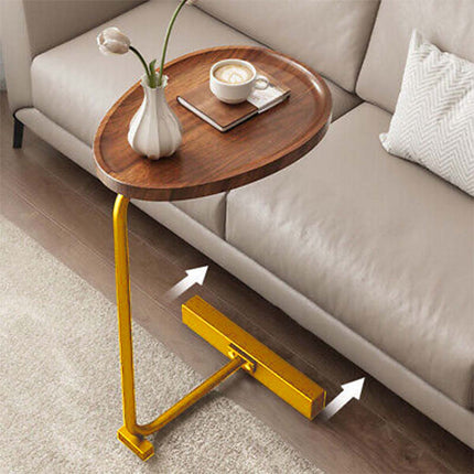 Bedside Sofa Side End Table Coffee Couch Tray Shaped Stand